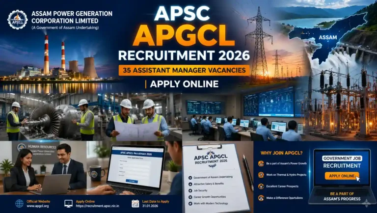 APSC APGCL Assistant Manager Recruitment 2026 Apply Online for 35 Vacancies
