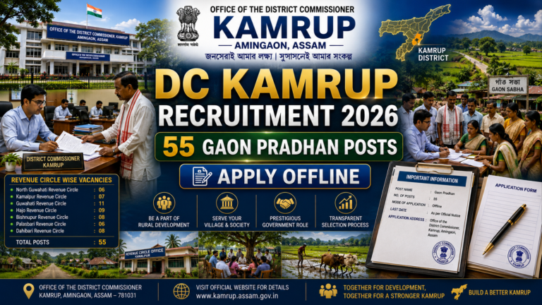 DC Kamrup Recruitment 2026 Gaon Pradhan Vacancy