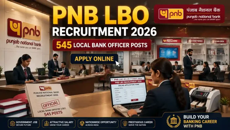 PNB LBO Recruitment 2026 Apply Online for 545 Local Bank Officer Posts