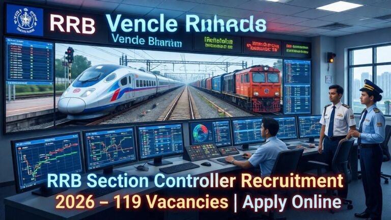RRB Section Controller Recruitment 2026 Notification for 119 Vacancies