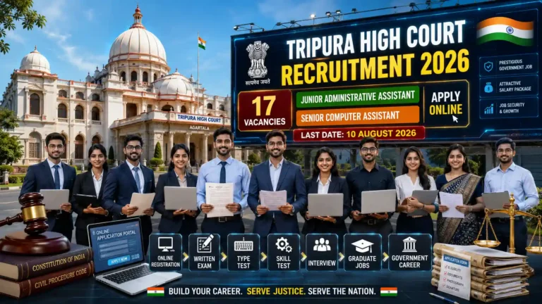 Tripura High Court Recruitment 2026 for Junior Administrative Assistant and Senior Computer Assistant posts.